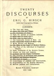 Cover of: Twenty discourses