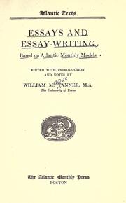 Cover of: Essays and essay-writing