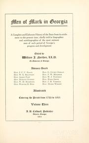 Cover of: Men of mark in Georgia by edited by William J. Northen.