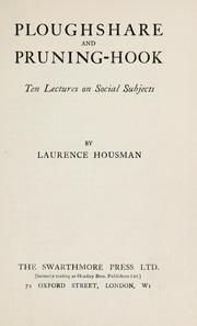 Cover of: Ploughshare and pruning-hook by Laurence Housman