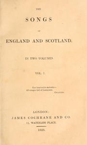 Cover of: The songs of England and Scotland.