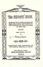 Cover of: The Indians' book by Natalie Curtis Burlin