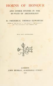 Horns of honour by Frederick Thomas Elworthy