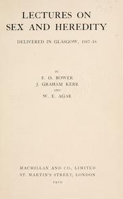 Lectures on sex and heredity by Bower, F. O.