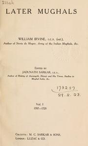 Cover of: Later Mughals by Irvine, William