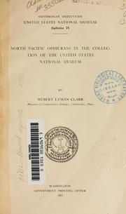 Cover of: ... North Pacific ophiurans in the collection of the United States National museum
