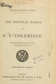Poetical works by Samuel Taylor Coleridge
