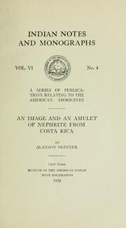 Cover of: An image and an amulet of nephrite from Costa Rica
