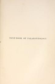 Cover of: Text-book of paleontology by Karl Alfred von Zittel