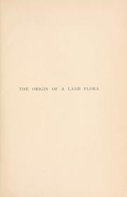 Cover of: The origin of a land flora
