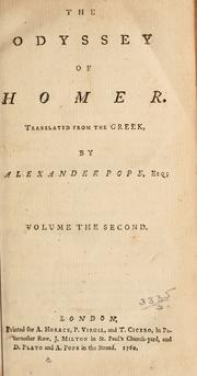 Cover of: The odyssey of Homer