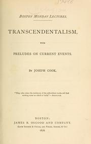 Cover of: Transcendentalism by Joseph Cook