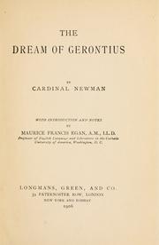 Cover of: The dream of Gerontius by John Henry Newman