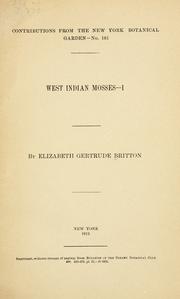 Cover of: West Indian mosses