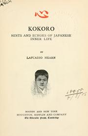 Cover of: Kokoro by Lafcadio Hearn