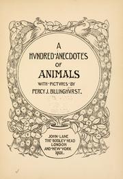 Cover of: A hundred anecdotes of animals