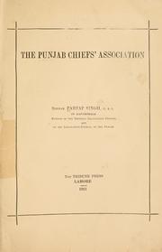 Cover of: The Punjab Chiefs' Association by Partap Singh C.S.I.