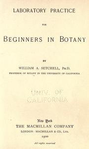 Cover of: Laboratory practice for beginners in botany