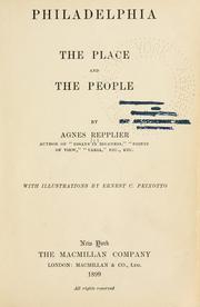 Cover of: Philadelphia: the place and the people