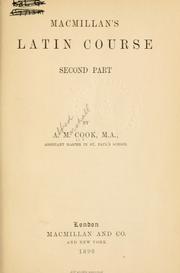 Cover of: Macmillan's Latin course by A. M. Cook