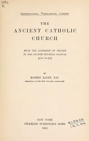 Cover of: The ancient Catholic Church