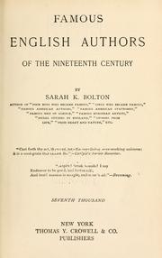 Cover of: Famous English authors of the nineteenth century