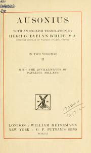 Cover of: Ausonius, with an English translation