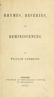 Cover of: Rhymes, reveries, and reminiscences