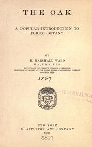 Cover of: The oak by H. Marshall Ward