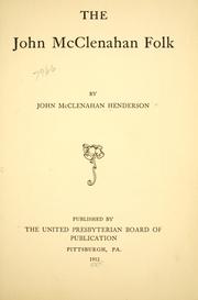 Cover of: The John McClenahan Folk by John McClenahan Henderson