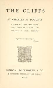 Cover of: The cliffs. by Charles Montagu Doughty