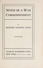 Cover of: Notes of a war correspondent