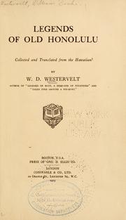 Legends of old Honolulu by W. D. Westervelt