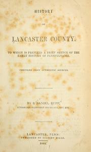 Cover of: History of Lancaster County by I. Daniel Rupp