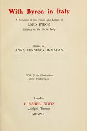 Cover of: With Byron in Itlay by Lord Byron