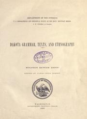 Cover of: Dakota grammar, texts, and ethnography