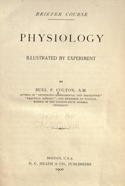 Cover of: Physiology by Buel P. Colton