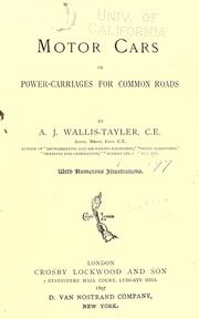 Cover of: Motor cars by Alexander James Wallis-Tayler