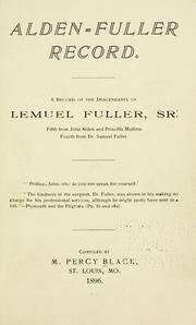 Cover of: Alden-Fuller record. by M. Percy Black