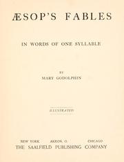 Cover of: Aesop's fables: in words of one syllable