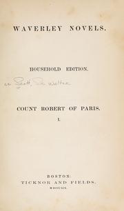 Cover of: Count Robert of Paris. by Sir Walter Scott