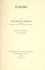 Cover of: Poems by Charles Cotton