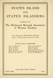 Cover of: Staten Island and Staten Islanders by Richmond Borough Association of Women Teachers.
