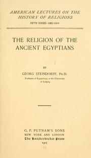 Cover of: The religion of the ancient Egyptians