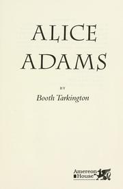 Cover of: Alice Adams. by Booth Tarkington