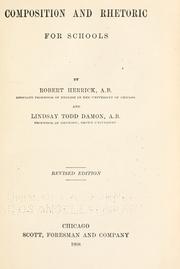 Cover of: Composition and rhetoric for schools