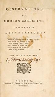 Observations on modern gardening by Thomas Whately