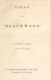 Cover of: Tales from "Blackwood."