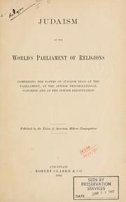 Cover of: Judaism at the World Parliament of Religions by 