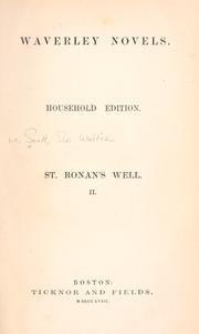 St. Ronan's well by Sir Walter Scott